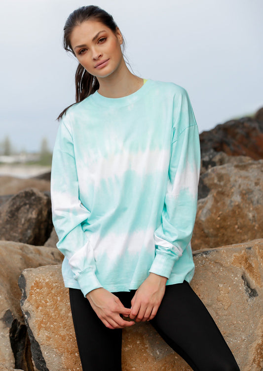 Lorna Jane Free Spirit Oversized Long Sleeve Top - Heavenly Tie Dye