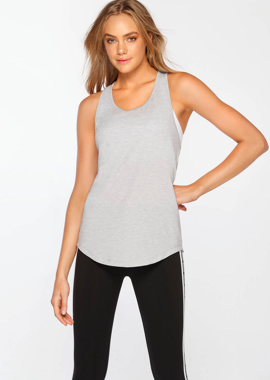 Lorna Jane Function Open Back Active Tank - Grey Marl