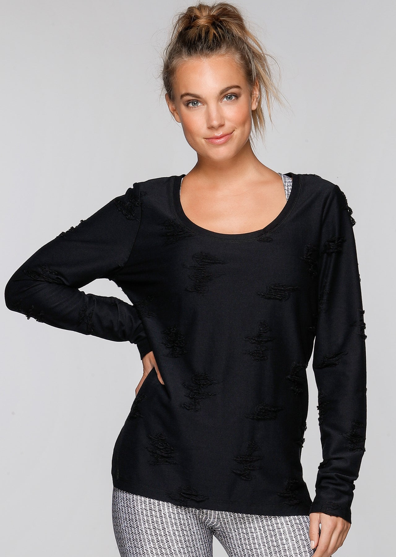 Lorna Jane Glory L/Slv Top - Black