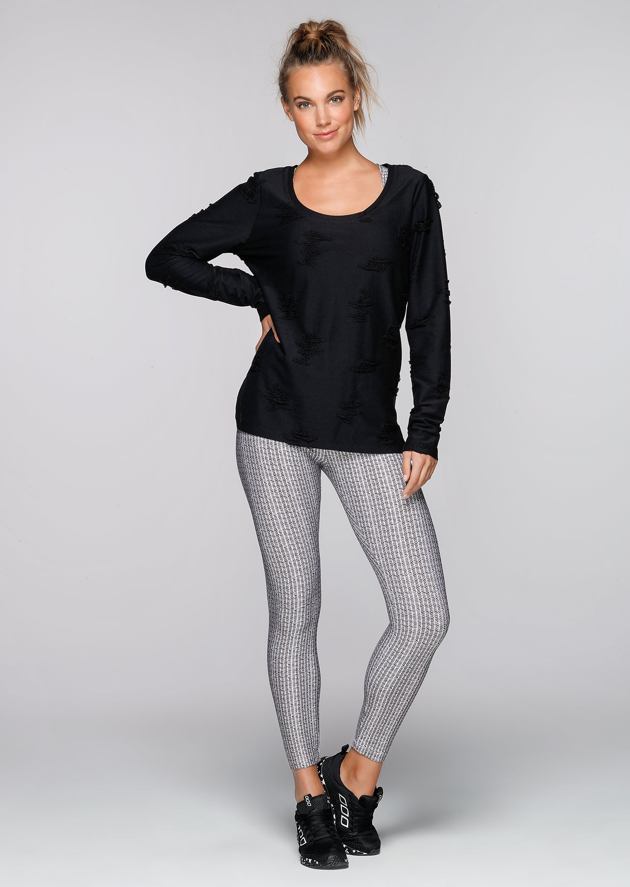 Lorna Jane Glory L/Slv Top - Black