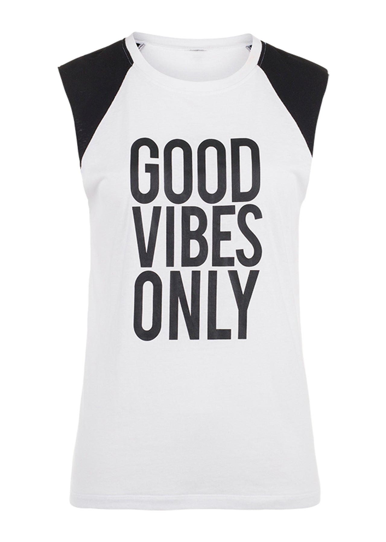 Lorna Jane Good Vibes Tee - Black/White