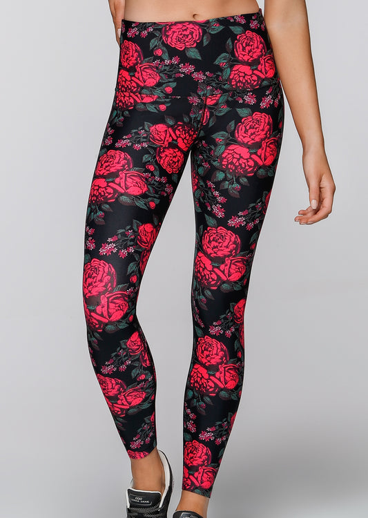Lorna Jane Gothic Rose F/L Tight - Gothic Rose Print