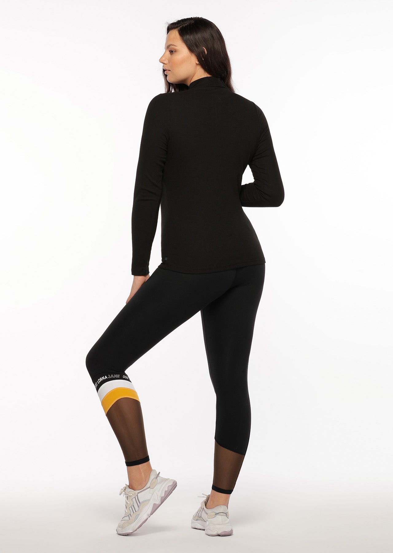 Lorna Jane Half Zip Iconic Long Sleeve Top - Black