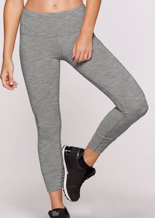 Lorna Jane Harley Core Ankle Biter Tight - Mid Grey Marl Stripe