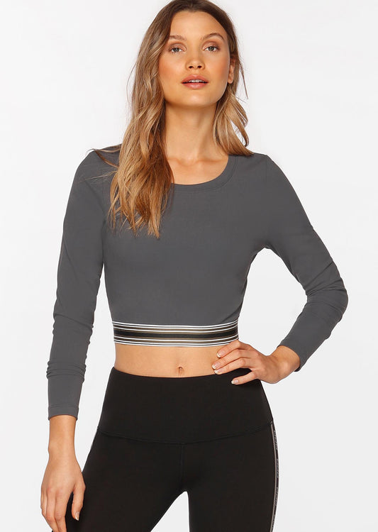 Lorna Jane Here And There Active Long Sleeve Top - Titanium