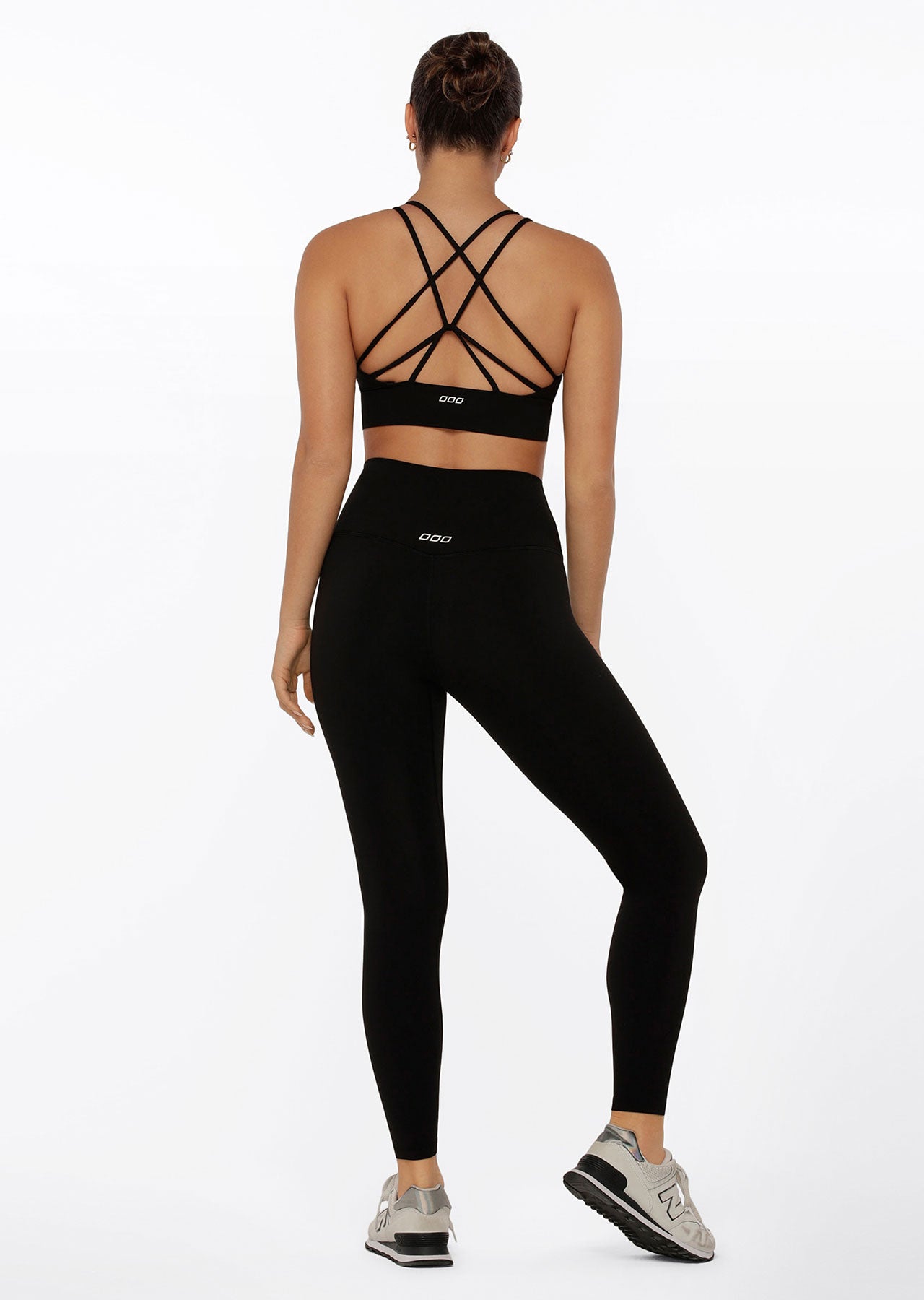 Lorna Jane Hi-Fold Lotus Full Length Leggings - Black