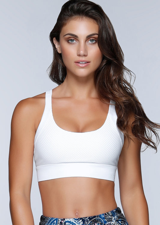 Lorna Jane High Intensity Sports Bra - White