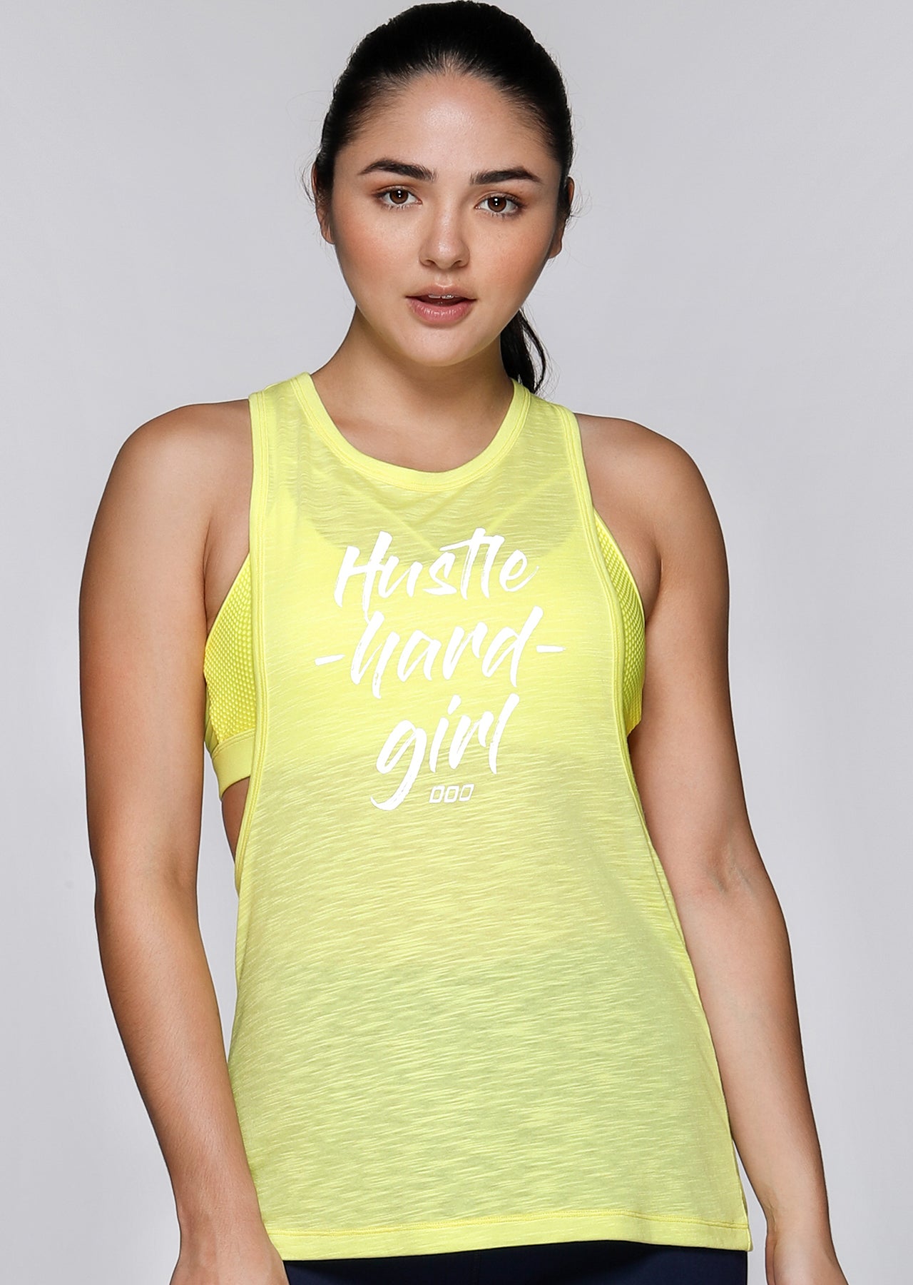 Lorna Jane Hustle Hard Tank - Light Daisy