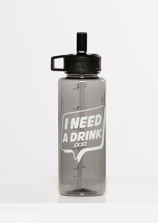 Lorna Jane I Need A Drink 1L Water Bottle - Black