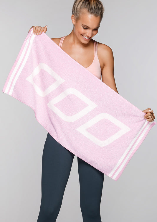 Lorna Jane Icon Sweat Towel - Baby Pink Marl