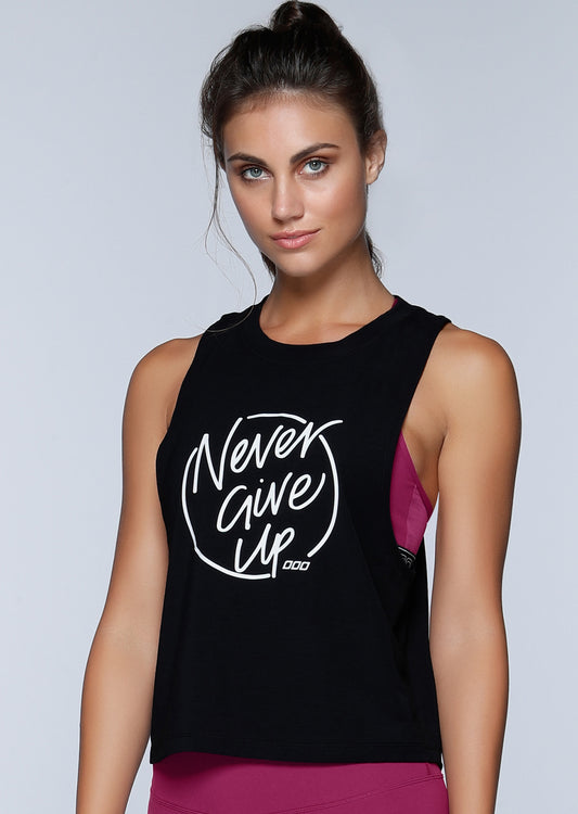 Lorna Jane Iconic Active Cropped Tank - Black