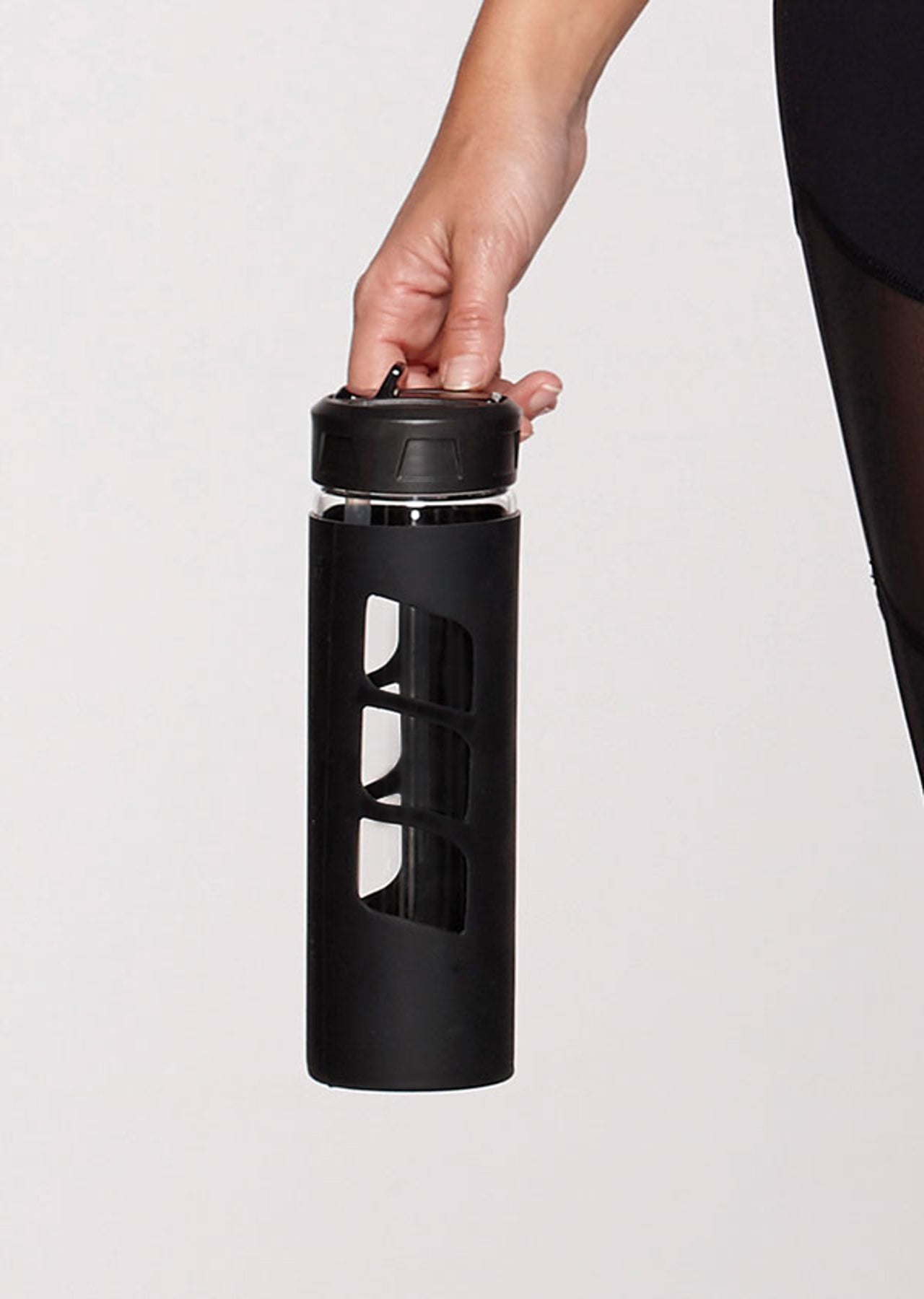 Lorna Jane Iconic Glass Water Bottle - Black