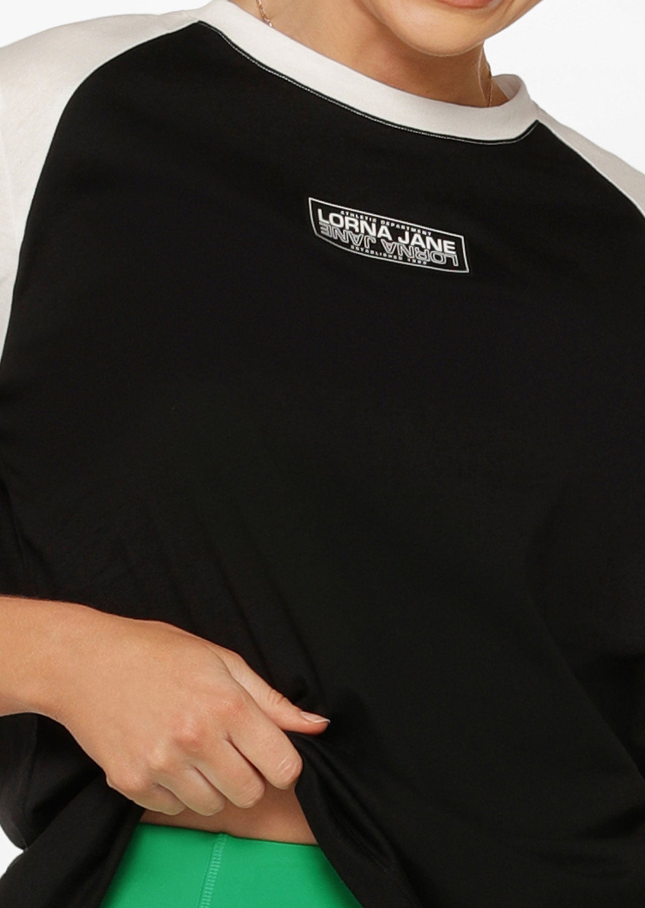 Lorna Jane 70s Nostalgia Transdry Relaxed Tee - Black