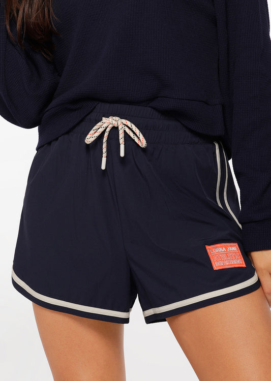 Lorna Jane LJ Retro Athletic Shorts - French Navy