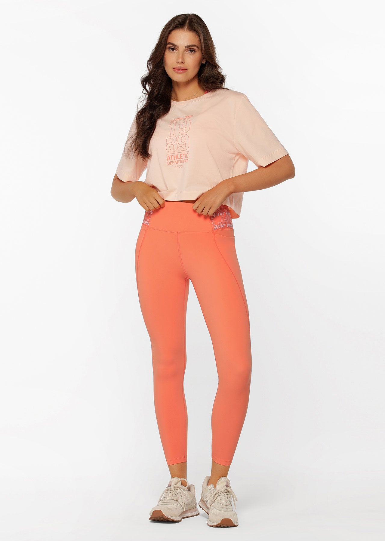 Lorna Jane Athletic Department Oversized Cropped Tee - Pale Peach