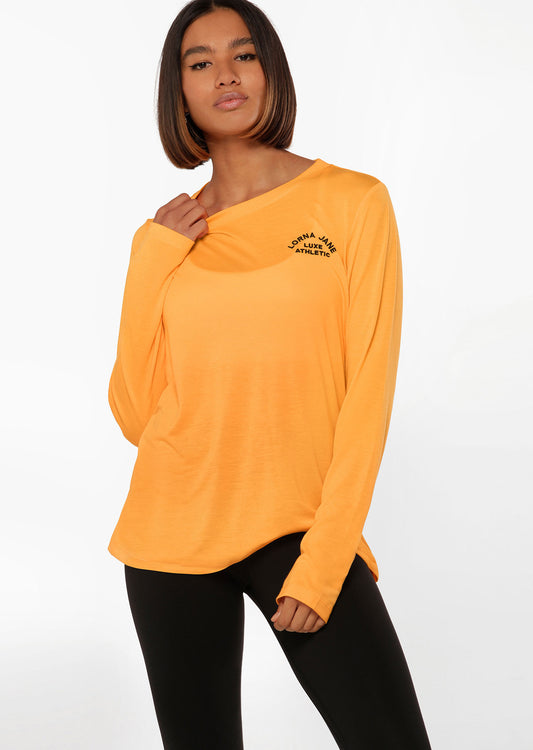 Lorna Jane Lotus Long Sleeve Top - Mango Sorbet