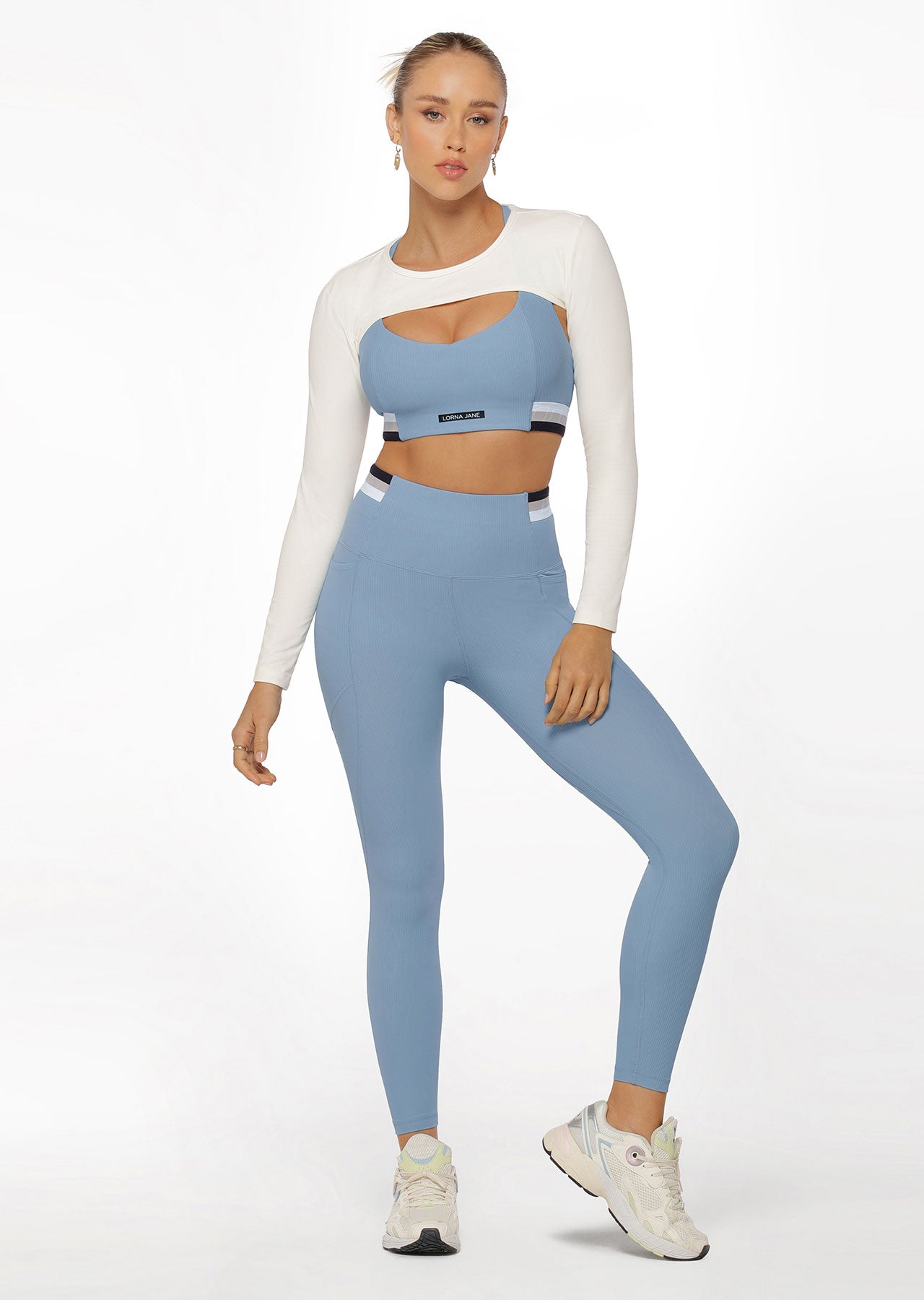 Lorna Jane Active Long Sleeve Shrug - Porcelain