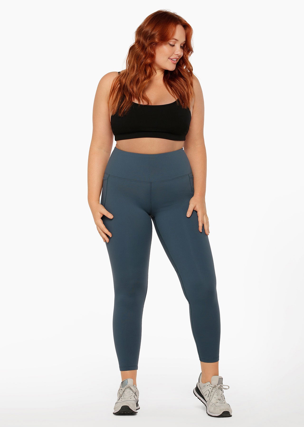 Lorna Jane Amy Winter Thermal Phone Pocket Tech Leggings - Pale Indigo