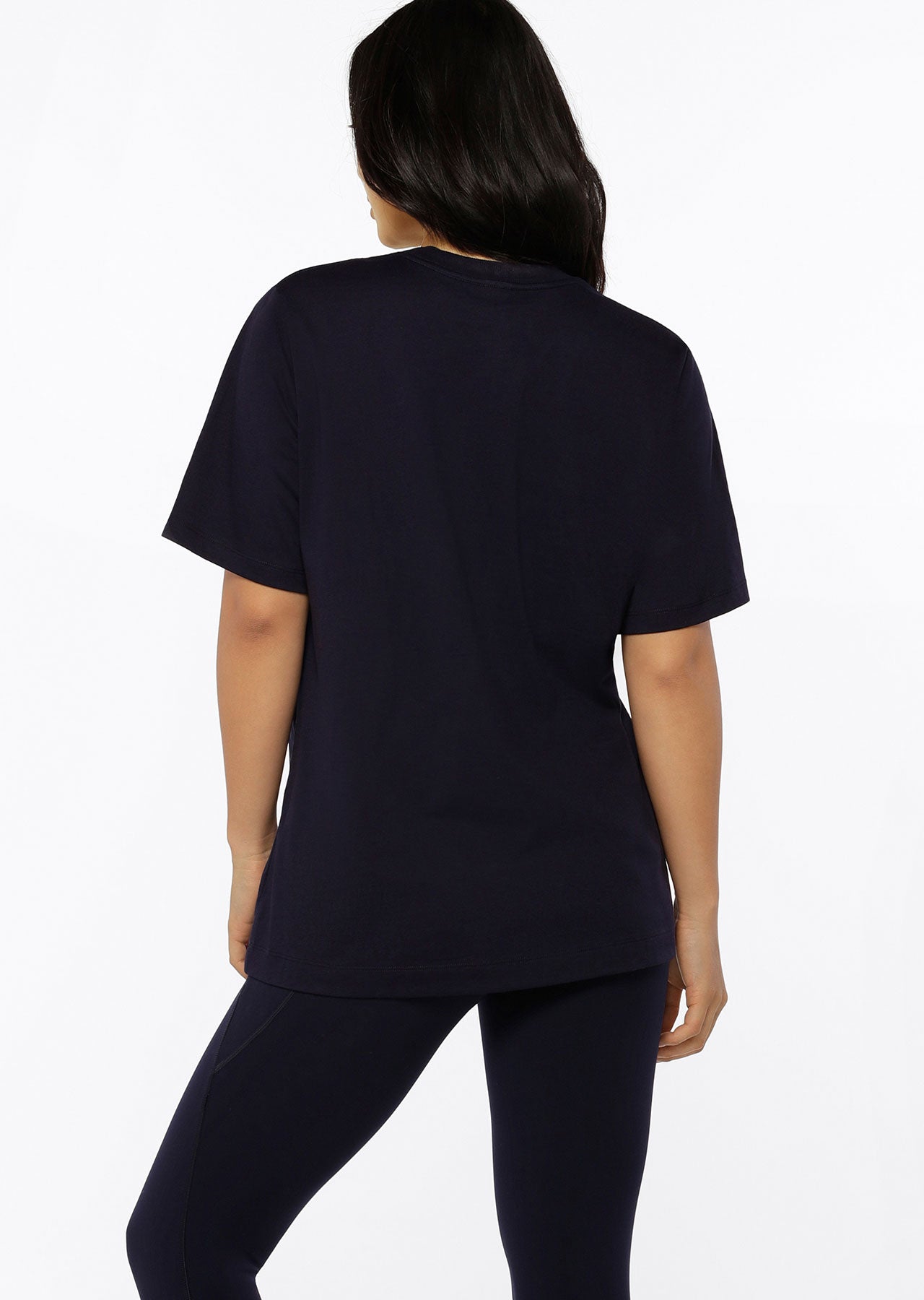 Lorna Jane Wellness Club Transdry Relaxed Tee - French Navy