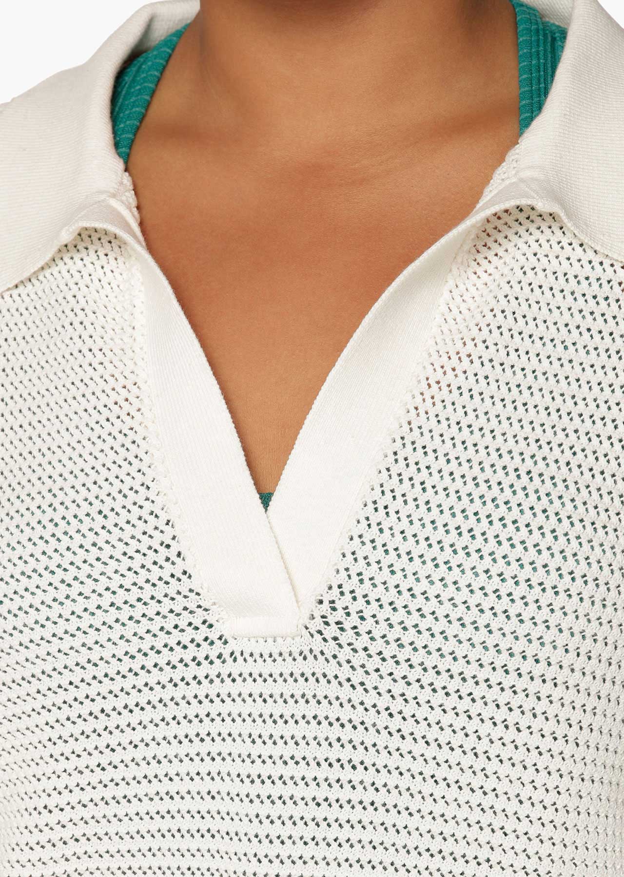 Lorna Jane Bay Open Weave Sweat - Porcelain