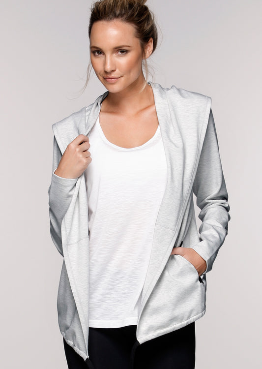 Lorna Jane It's A Wrap! Jacket - Snow Grey Marl