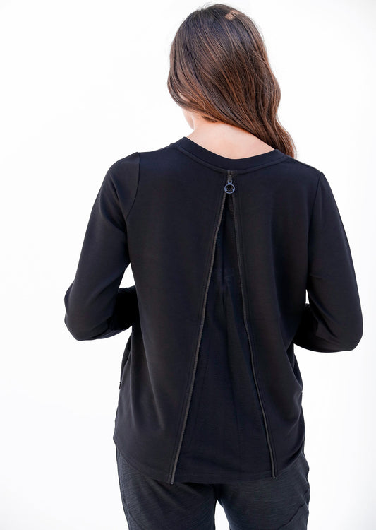 Lorna Jane Keep Me Warm Outdoor Run Top - Black