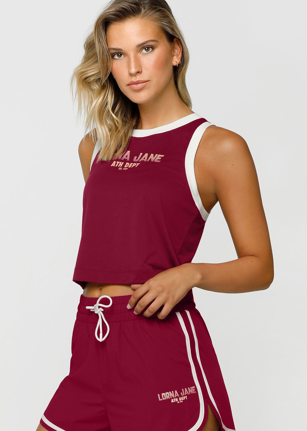 Lorna Jane LJ Athletic Cropped Active Tank - Marrakesh