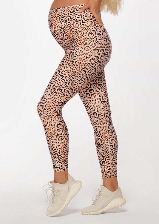 Lorna Jane LJ Maternity Printed Ankle Biter Leggings - Jaguar Print