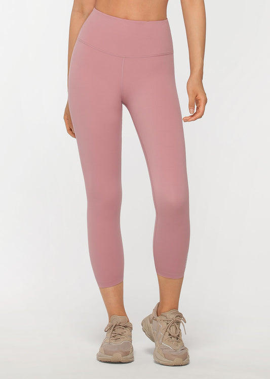 Lorna Jane Lotus Ankle Biter Leggings - Pale Mauve