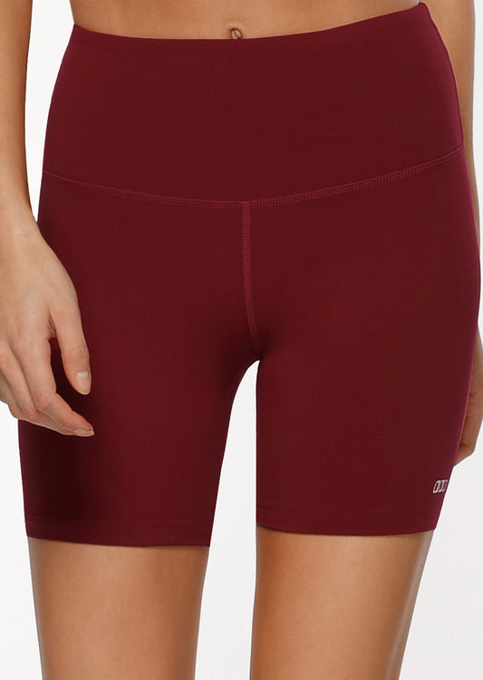 Lorna Jane Lotus Bike Shorts - Cherry
