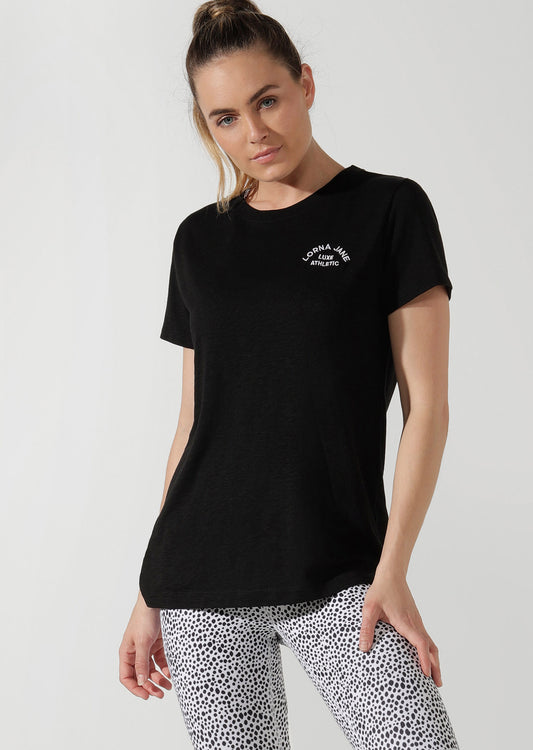 Lorna Jane Luxe Boyfriend Tee - Black