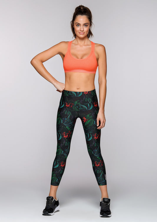 Lorna Jane Maise Sports Bra - Neon Apricot Marl