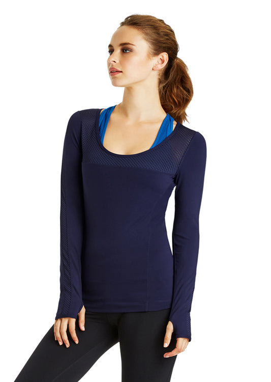 Lorna Jane Midnight L/Slv Excel Top - Ink