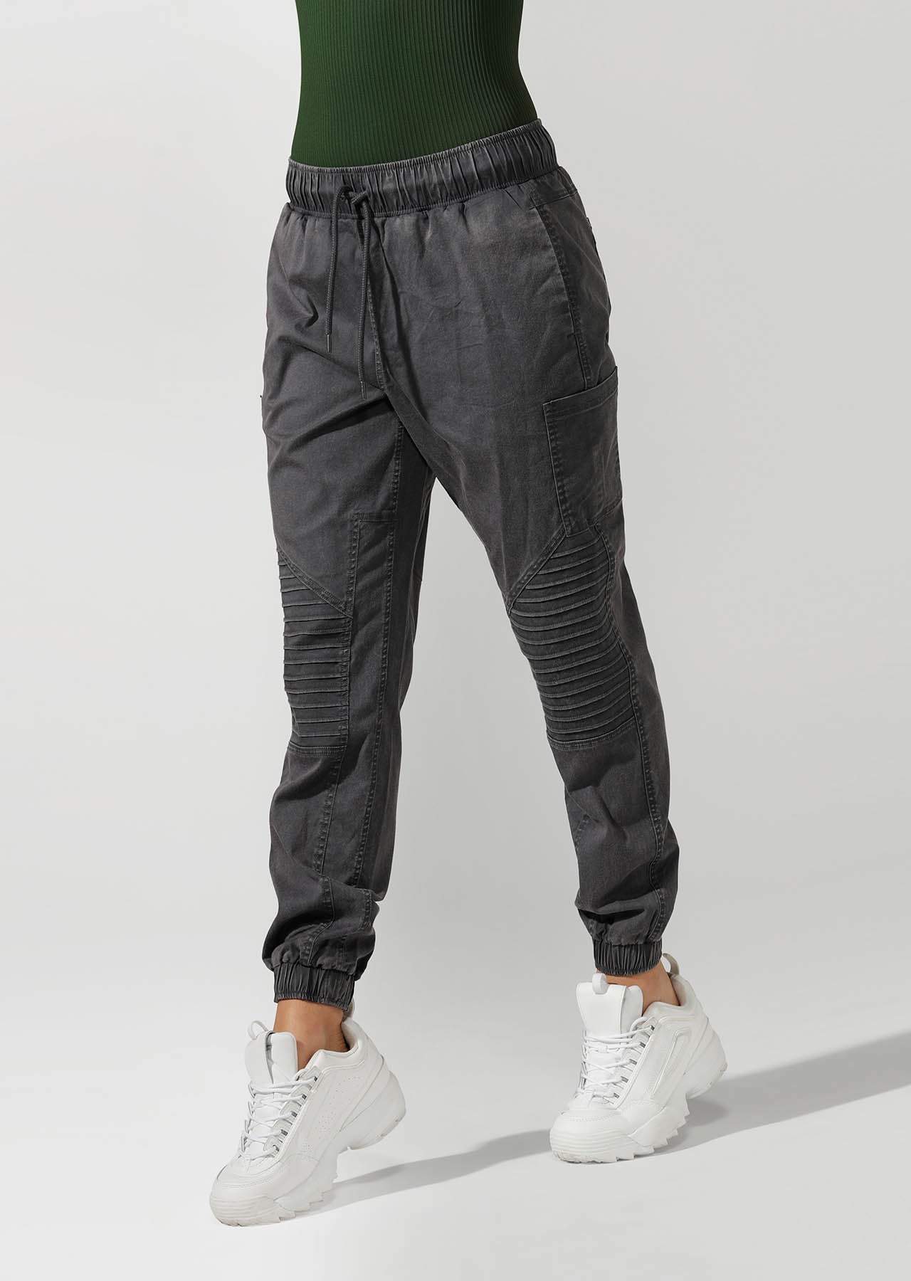 Lorna Jane Moto Street Pants - Titanium
