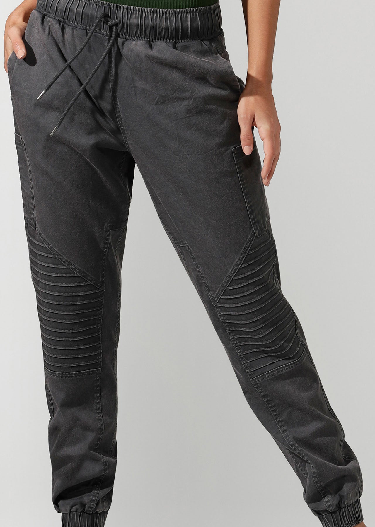 Lorna Jane Moto Street Pants - Titanium