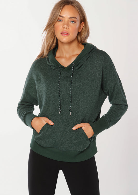 Lorna Jane Movement Active Hoodie - Dark Green Marl
