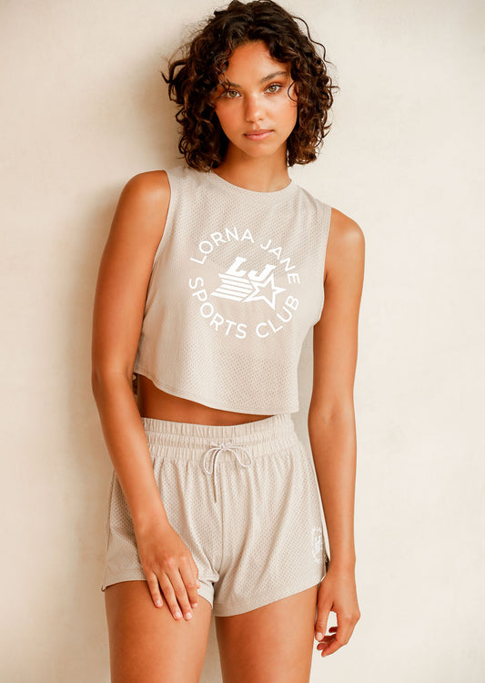 Lorna Jane Mvp Cropped Tank - Off White
