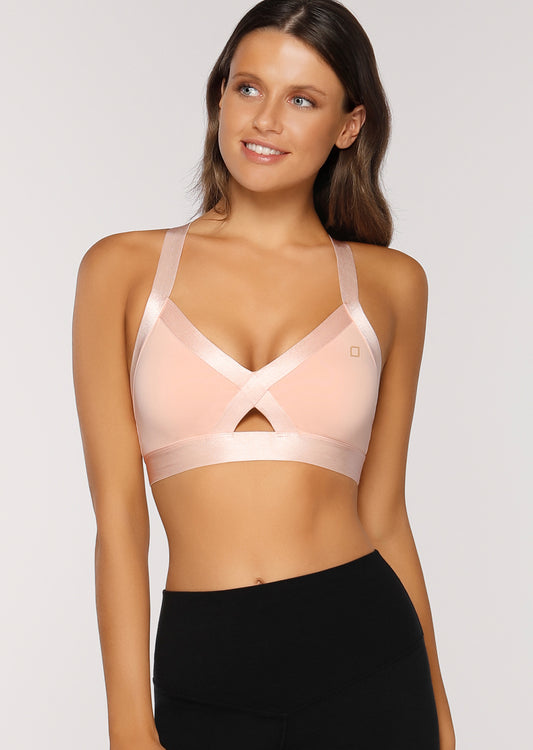 Lorna Jane Nathalie Sports Bra - Dusty Peach