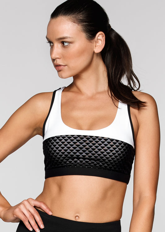 Lorna Jane Neo Geo Sports Bra - Black/White