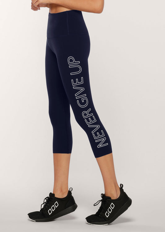 Lorna Jane Never Give Up 7/8 Leggings - French Navy
