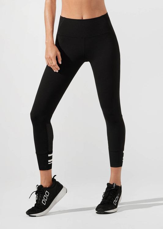 Lorna Jane No Dig Sculpting Mesh Ankle Biter Tight - Black