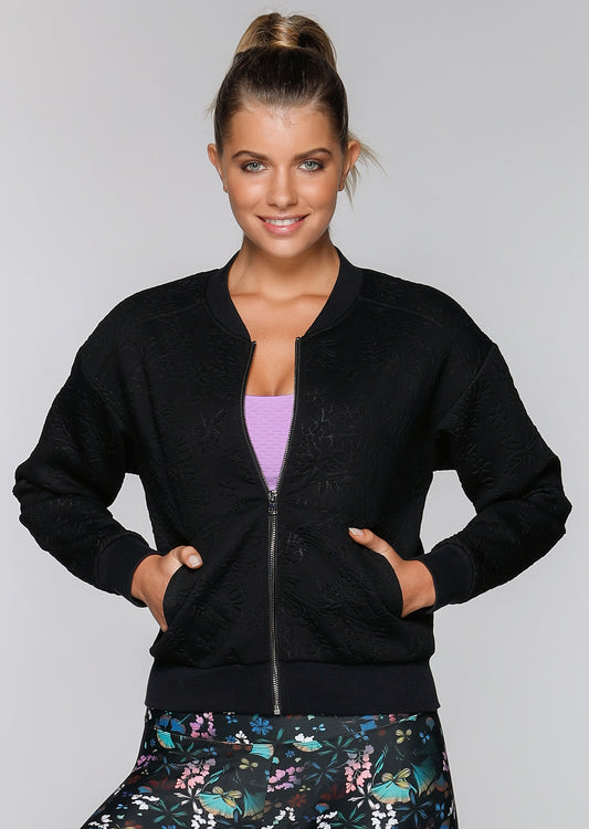 Lorna Jane Now Or Never Bomber Jacket - Black