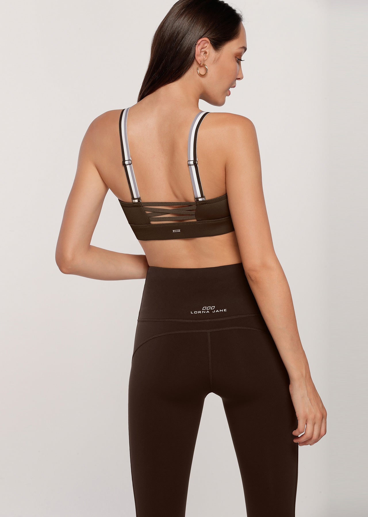 Lorna Jane Power Down Sports Bra - Espresso
