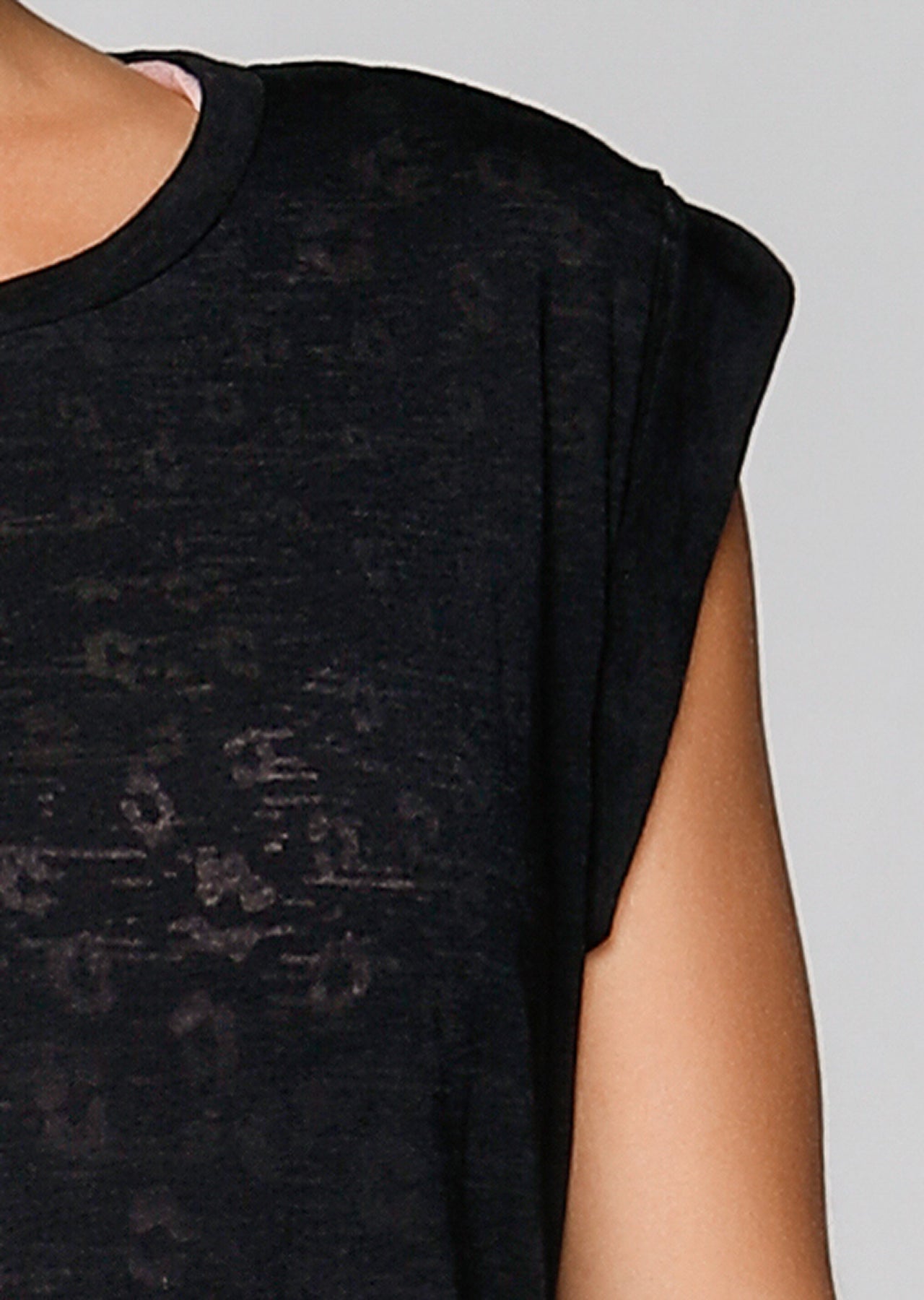Lorna Jane Pretty Leopard Burnout Tee - Black
