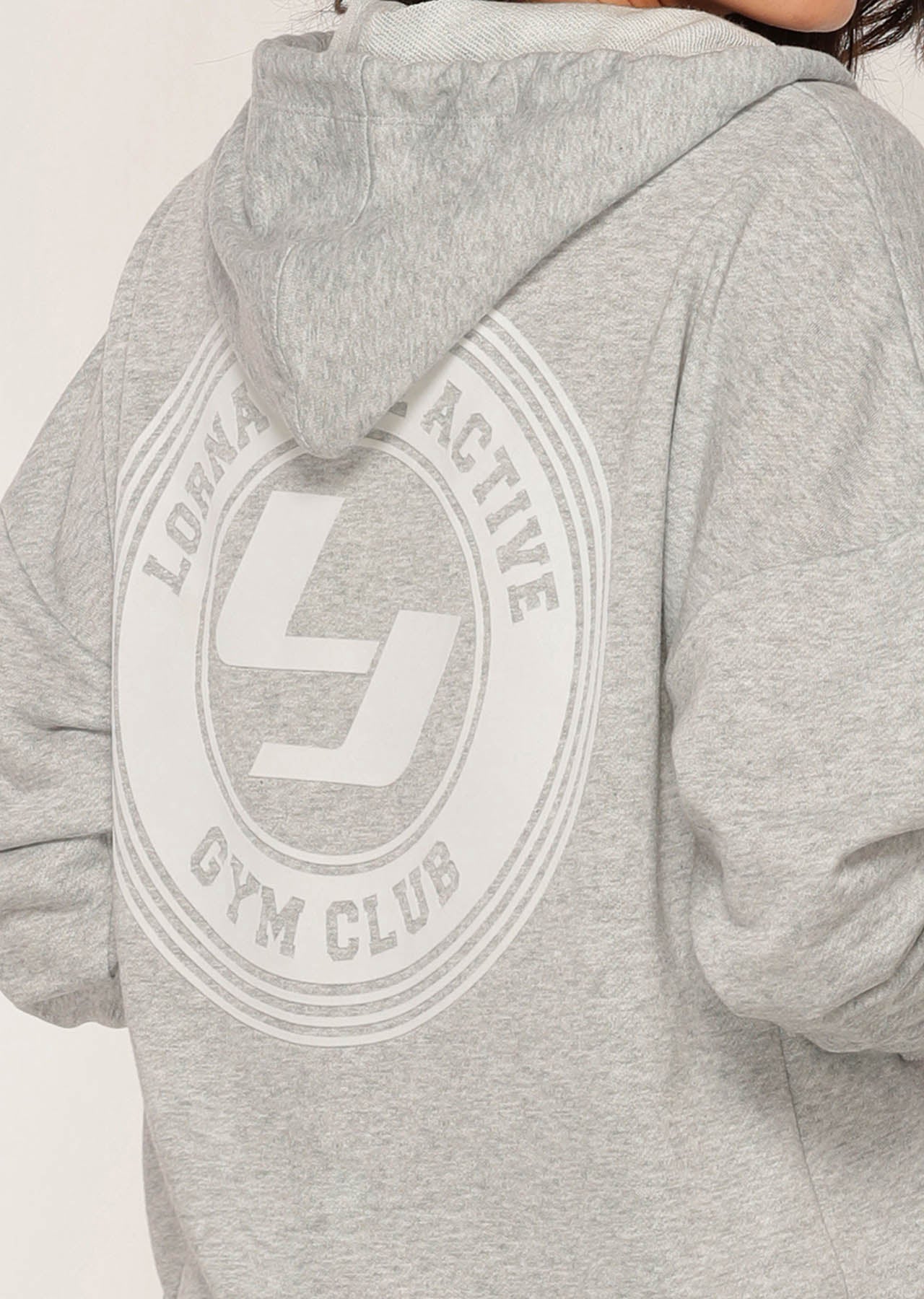 Lorna Jane Swagger Hoodie - Light Grey Marl