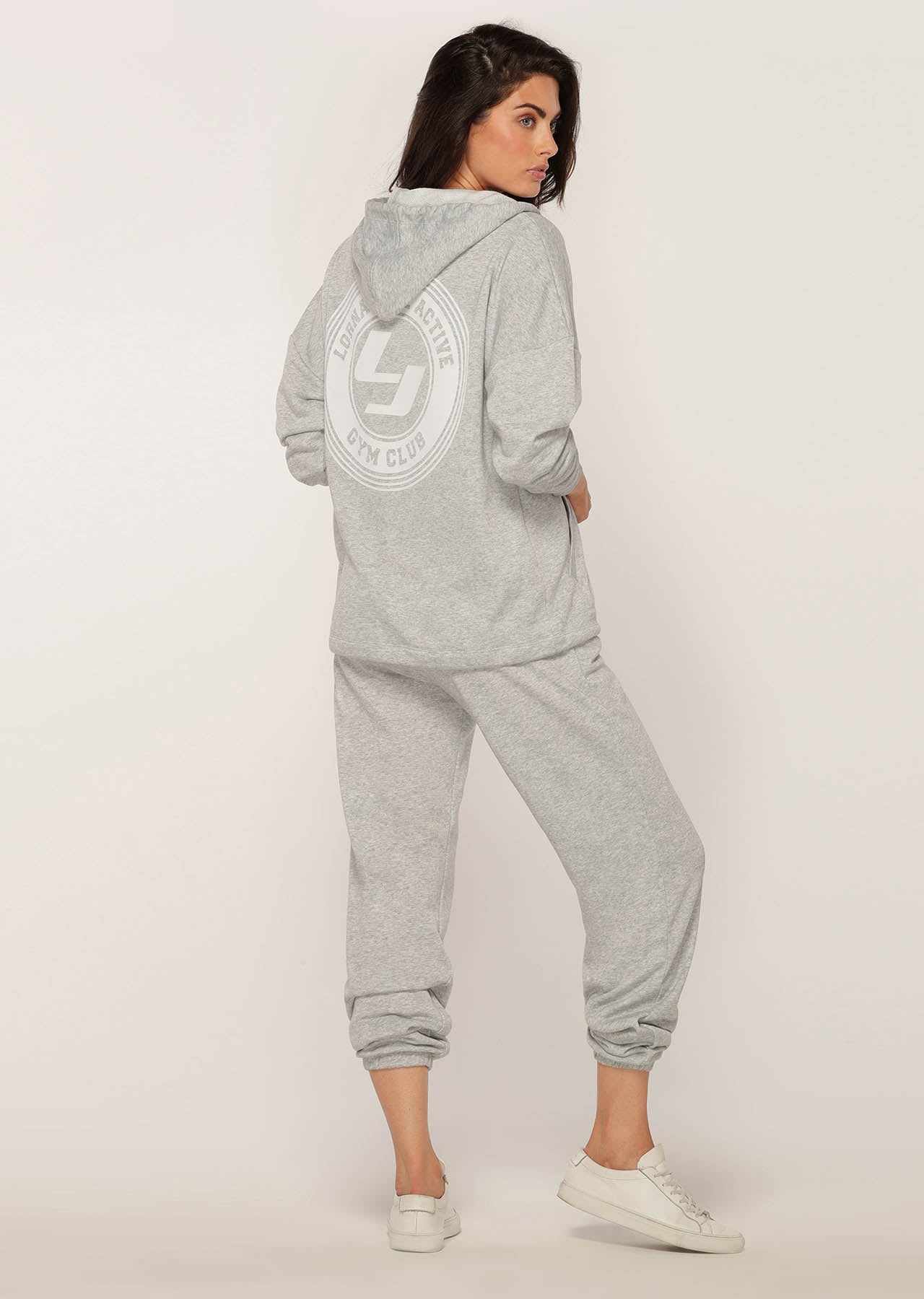 Lorna Jane Swagger Hoodie - Light Grey Marl