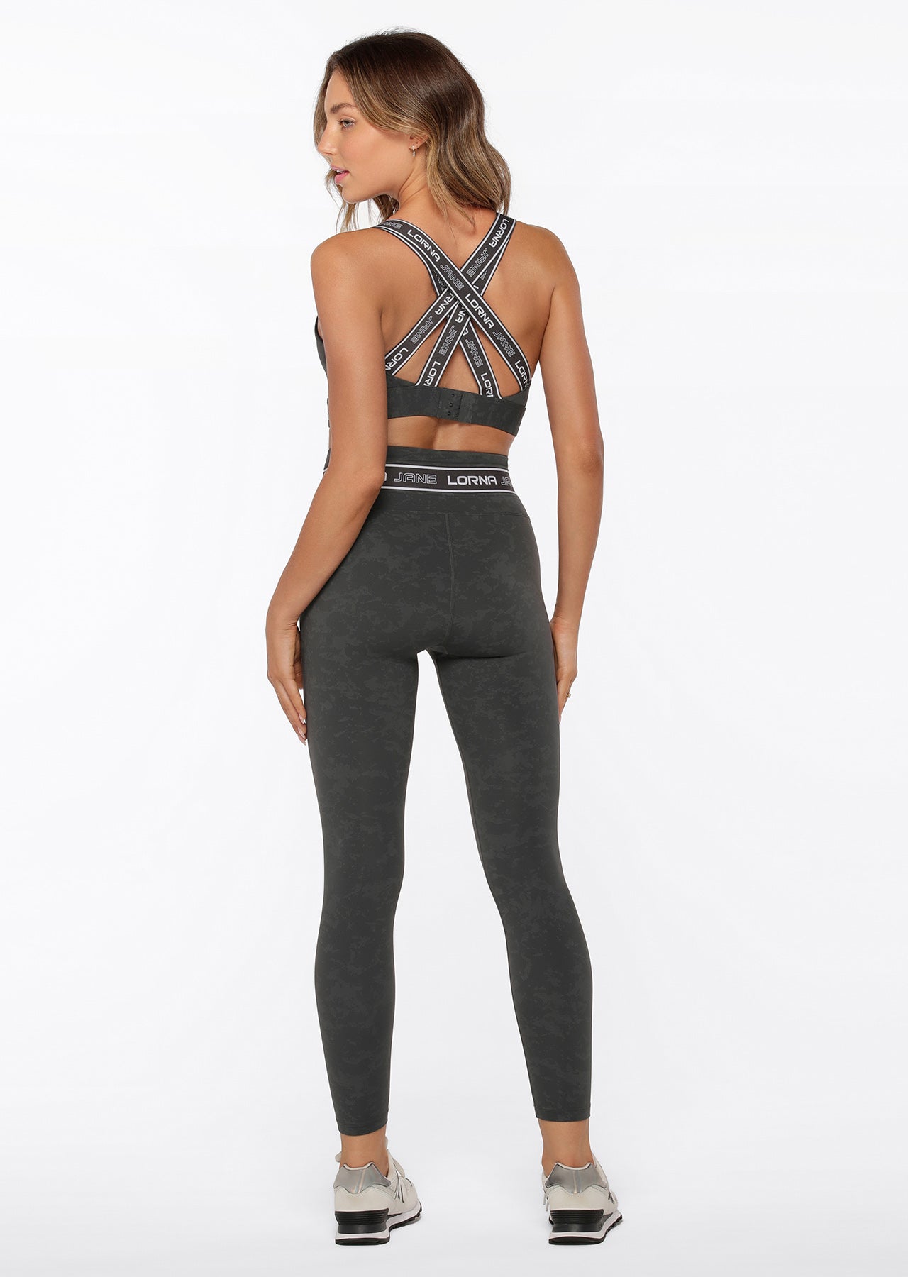 Lorna Jane Tempo Ankle Biter Leggings - Washed Titanium