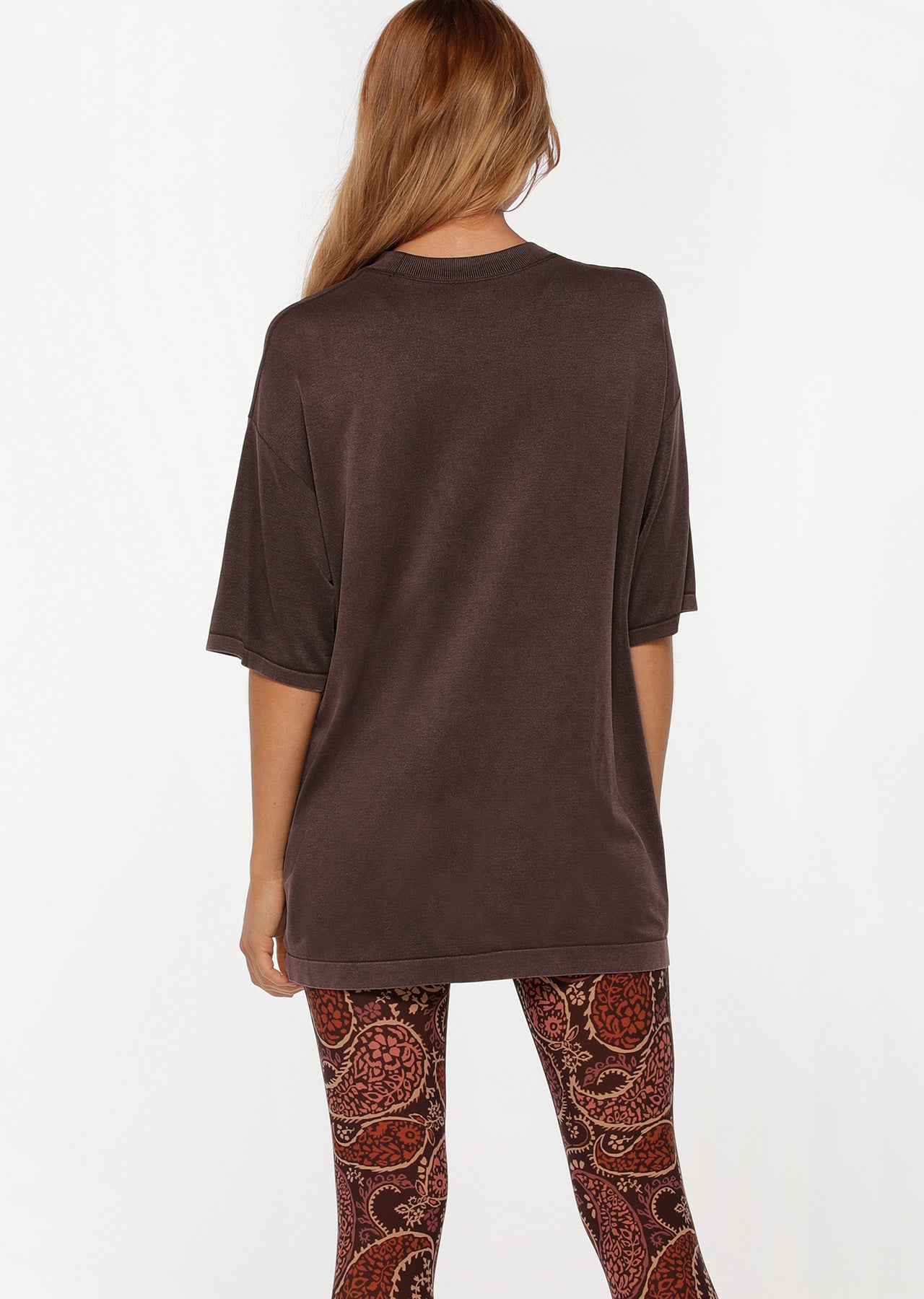 Lorna Jane Tempo Seamless Oversized Tee - Washed Volcano