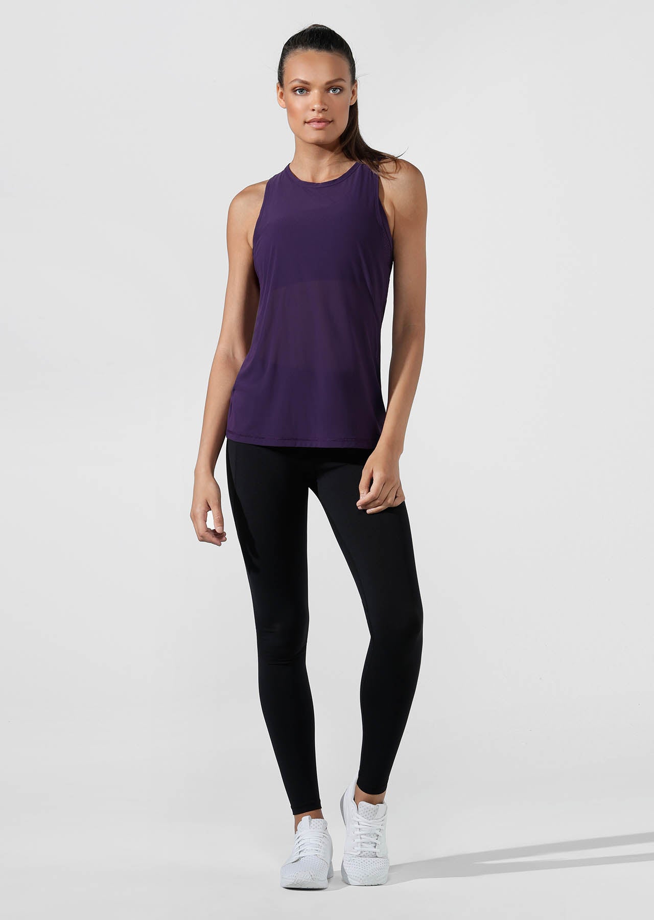 Lorna Jane Twist Back Active Tank - Midnight Purple