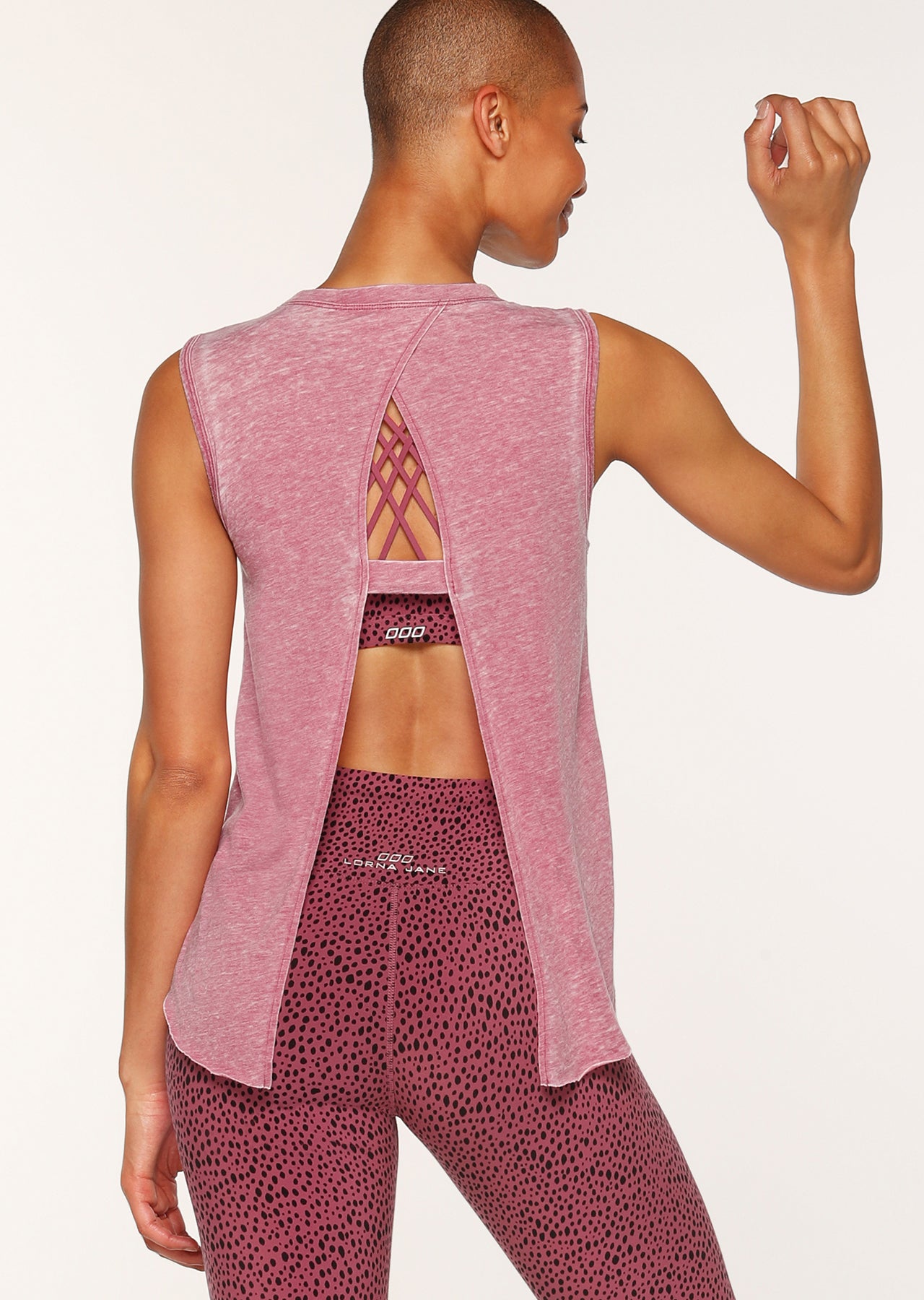 Lorna Jane Two Way Wear Tank - Raspberry Sorbet